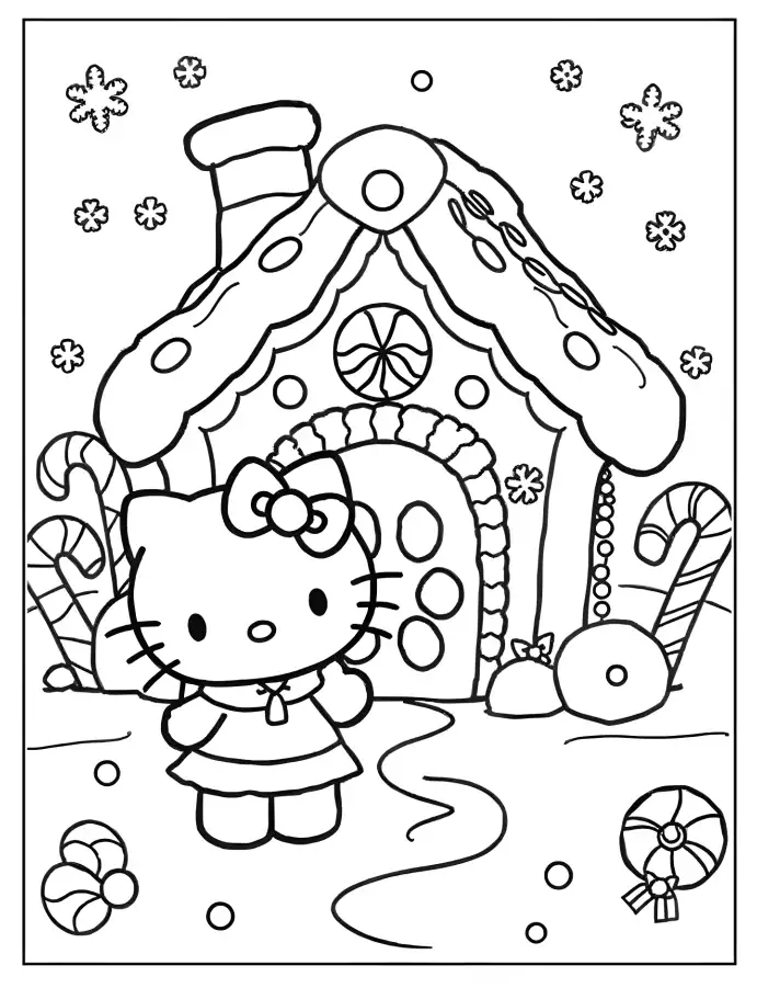 Hello Kitty coloring page 12