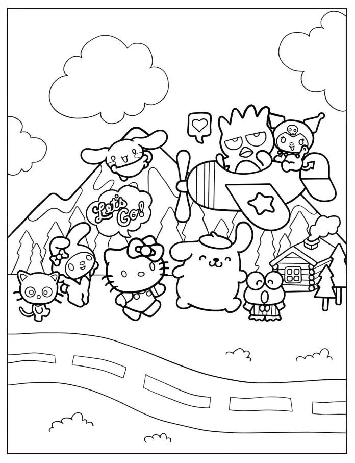 Hello Kitty coloring page 13