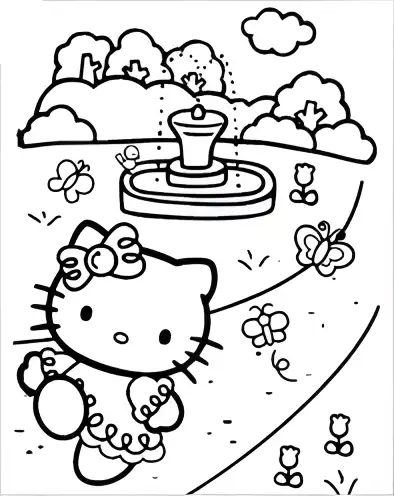 Hello Kitty coloring page 14