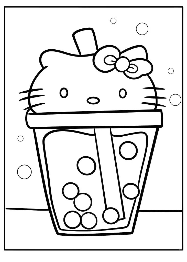 Hello Kitty coloring page 16