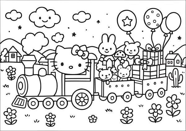 Hello Kitty coloring page 18