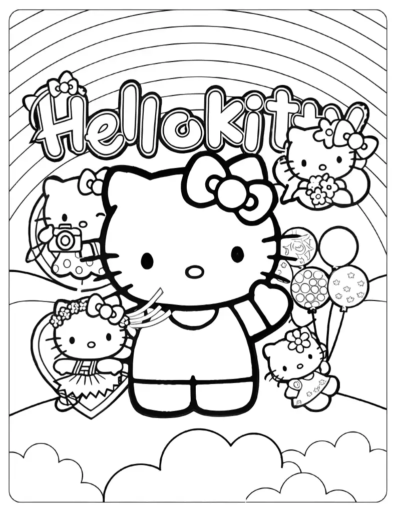 Hello Kitty coloring page 19