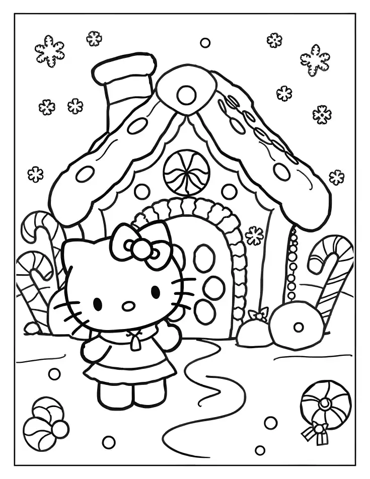 Hello Kitty coloring page 2