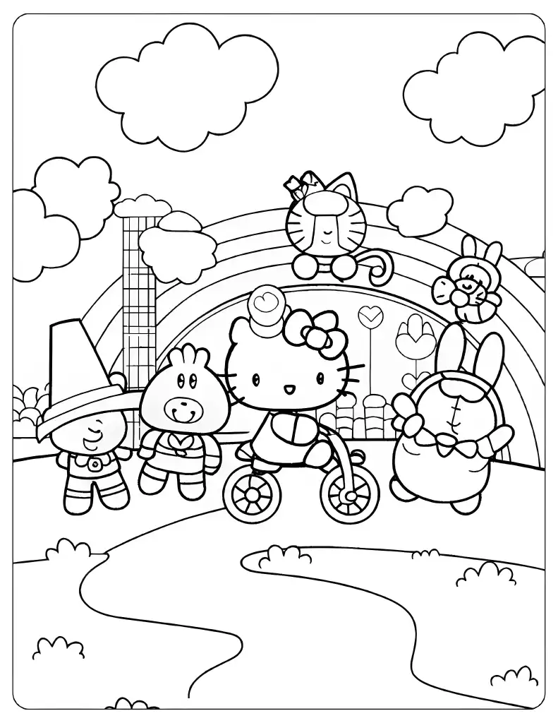 Hello Kitty coloring page 20