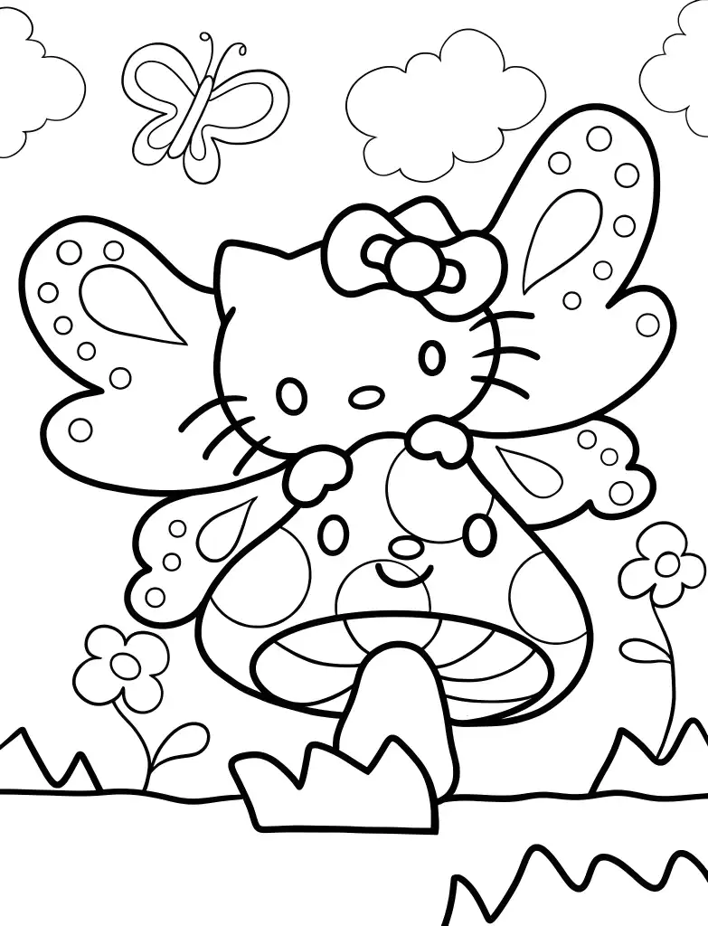 Hello Kitty coloring page 21