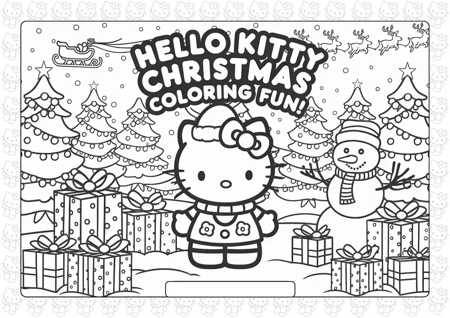 Hello Kitty coloring page 4