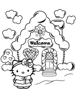 Hello Kitty coloring page 5