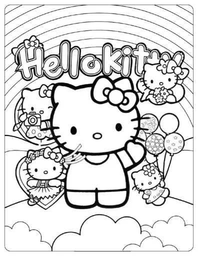 Hello Kitty coloring page 6