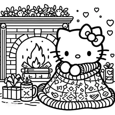 Hello Kitty coloring page 7