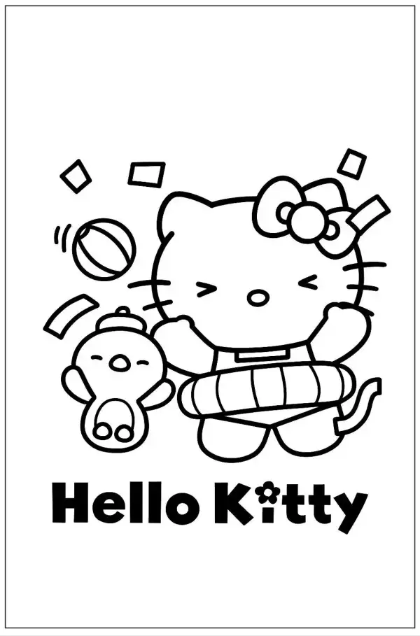 Hello Kitty coloring page 8