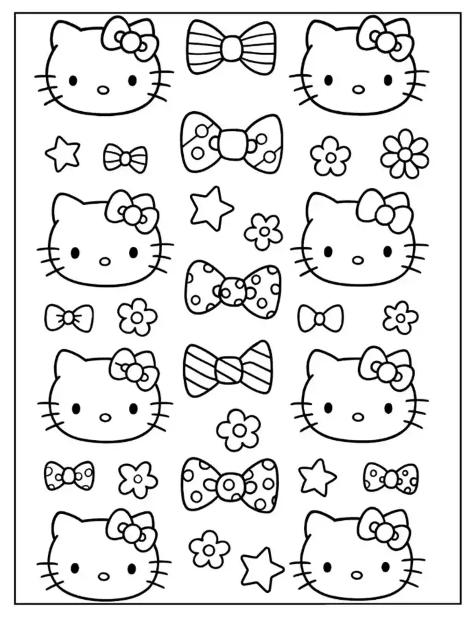 Hello Kitty coloring page 9