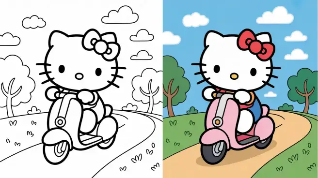 Hello Kitty coloring page preview 7
