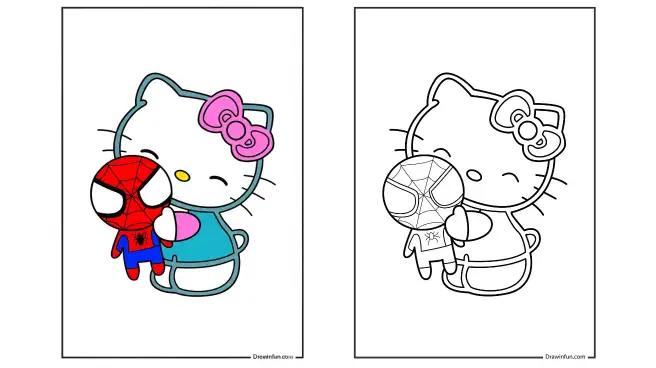 Hello Kitty coloring page preview 9