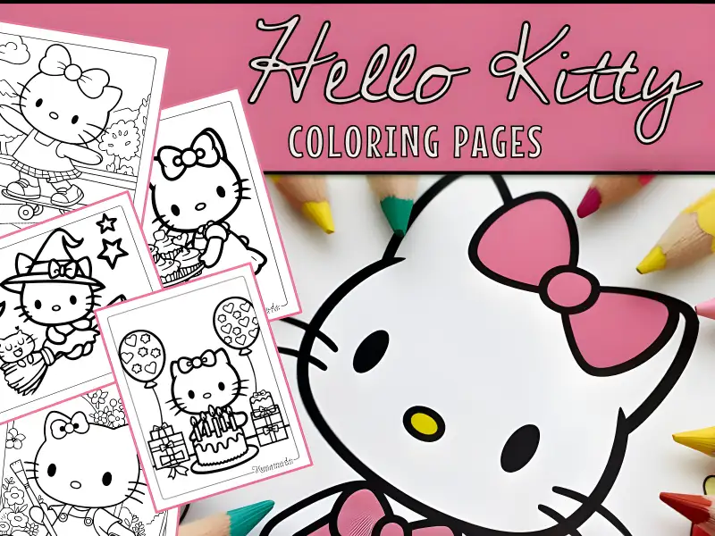Hello Kitty coloring page preview 3